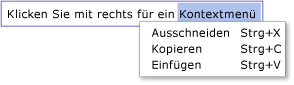 TextBox mit Kontextmenü