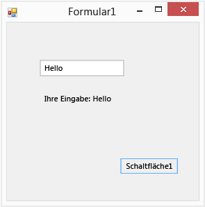 Das Formular mit dem Ergebnis