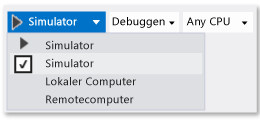 Ausführung im Simulator