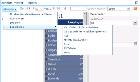 Symbolleisten- und Aktionsmenü in SharePoint