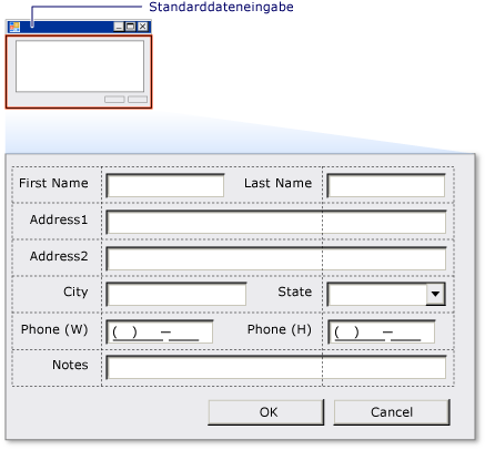 Standarddatenerfassungsformular mit TableLayoutPanel