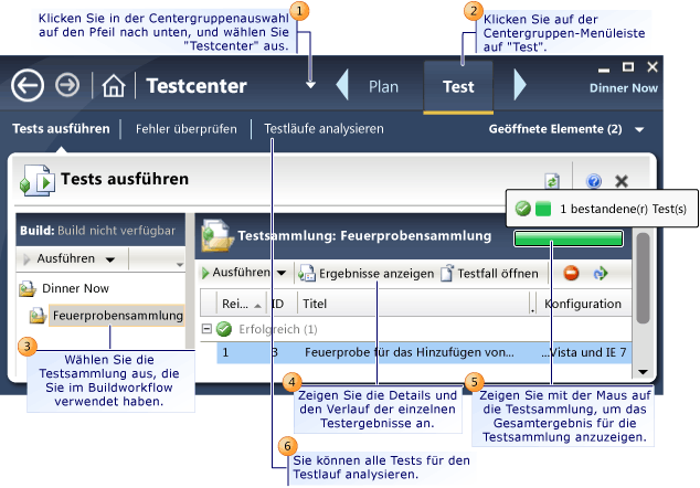 Testergebnisse über Buildworkflow anzeigen