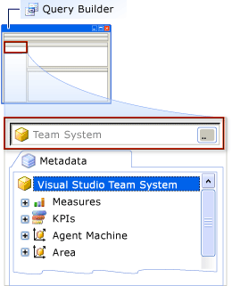 Abfrage-Generator – auf Team System-Cube klicken