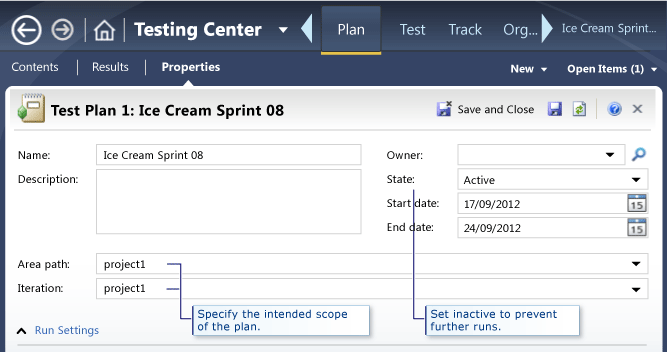 Eigenschaften eines Testplans