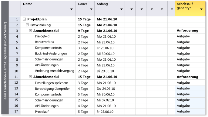 Ausführlicher Projektplan