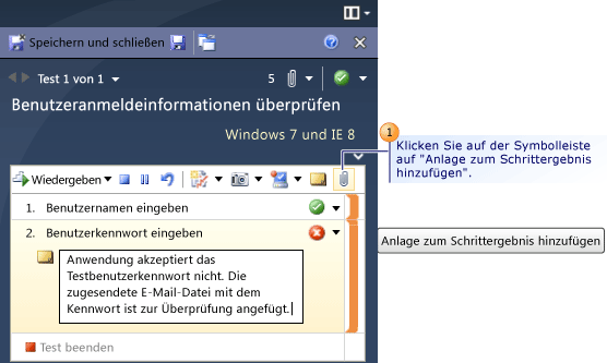 Dokument im Testprogramm anfügen