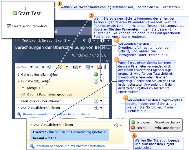 Anwendungseingabefeldern Parameter zuordnen