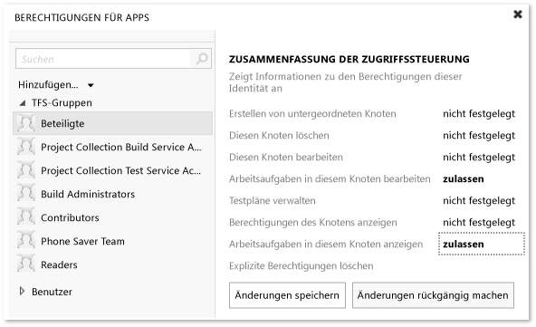 Bereichspfadberechtigungen gewähren