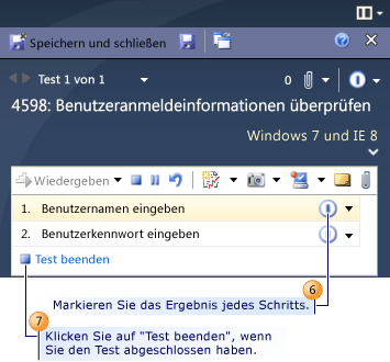 Tests mit Testprogramm ausführen