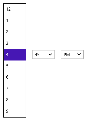 "DatePicker" im aktiven Zustand