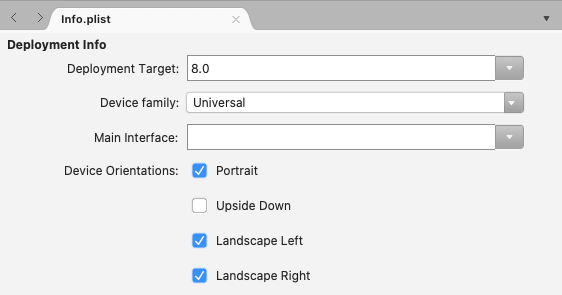 i Telefon Bereitstellungsinformationen in Visual Studio für Mac