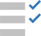 Checklistensymbol mit zwei Häkchen