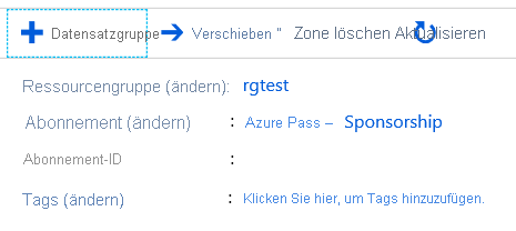 Screenshot: Seite „Datensatzgruppe hinzufügen“