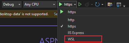 WSL-Startprofil in der Liste „Startprofil“