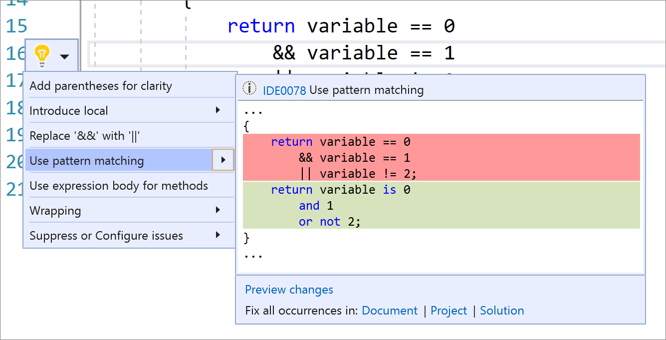 Einführung in C#9-Musterkombinatoren