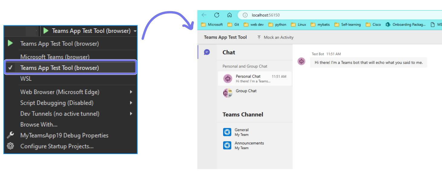 Testtool für Teams-Apps