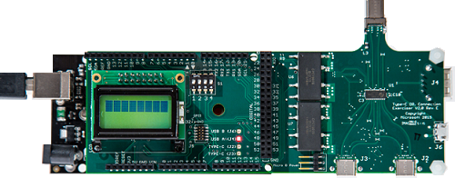 Bild des USB Type-C ConnEx mit Strom, aber nichts auf dem LCD-Display.