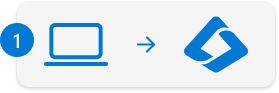 Symbol, das die Phase der Geräteregistrierung darstellt.