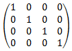 Vier-nach-Vier-Identitätsmatrix