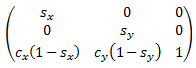 Drei-mal-drei-Skalierungsmatrix