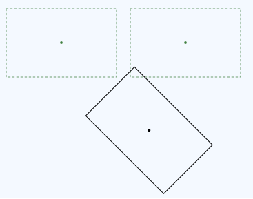 Ein Diagramm, das die Übersetzung gefolgt von der Drehung zeigt.