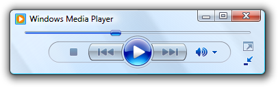 Screenshot von Media Player und Schieberegler 