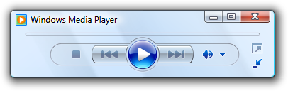 Screenshot der zentrierten Media Player-Schaltflächen 