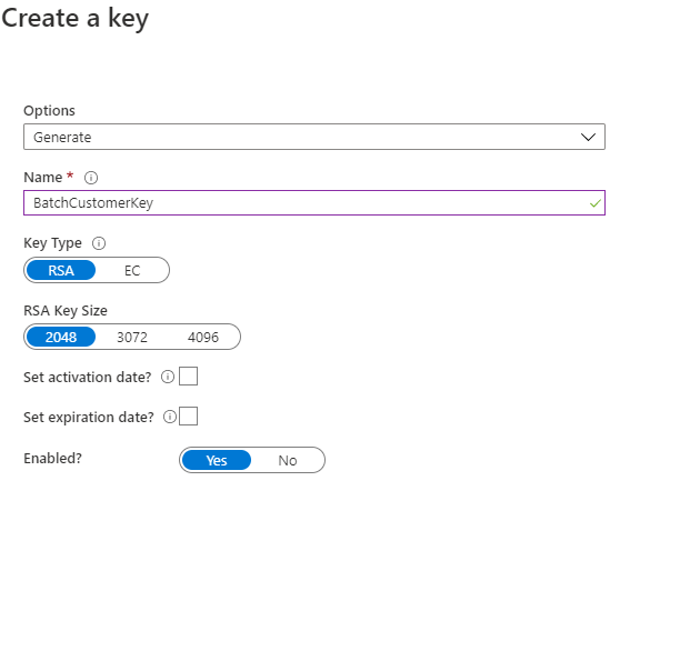 Create a key