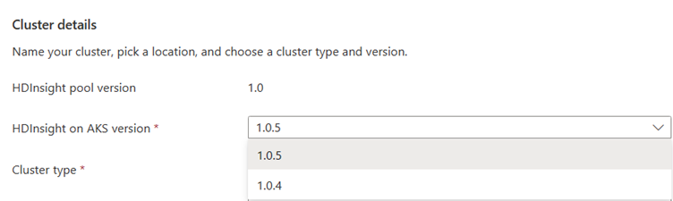 Screenshot showing cluster details.