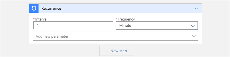 Set frequency and interval for Recurrence trigger