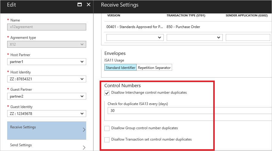 Select duplicate check settings