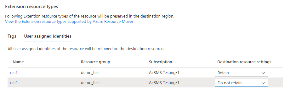 Extension resource umi for VM