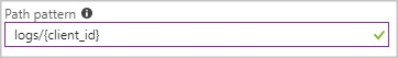 Screenshot that shows Path pattern with client id.