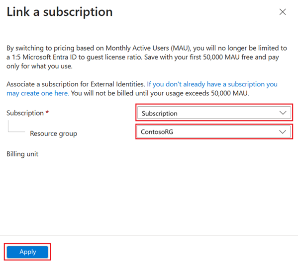 Screenshot of how to link a workforce tenant to a subscription.