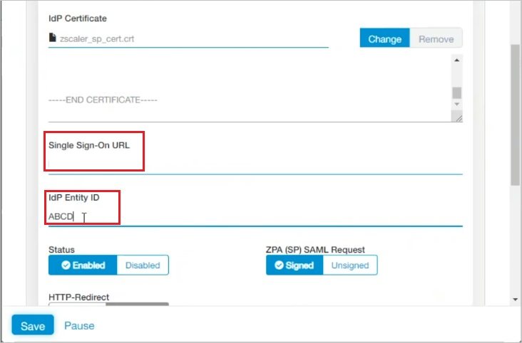 Zscaler Private Access (ZPA) IdP ID