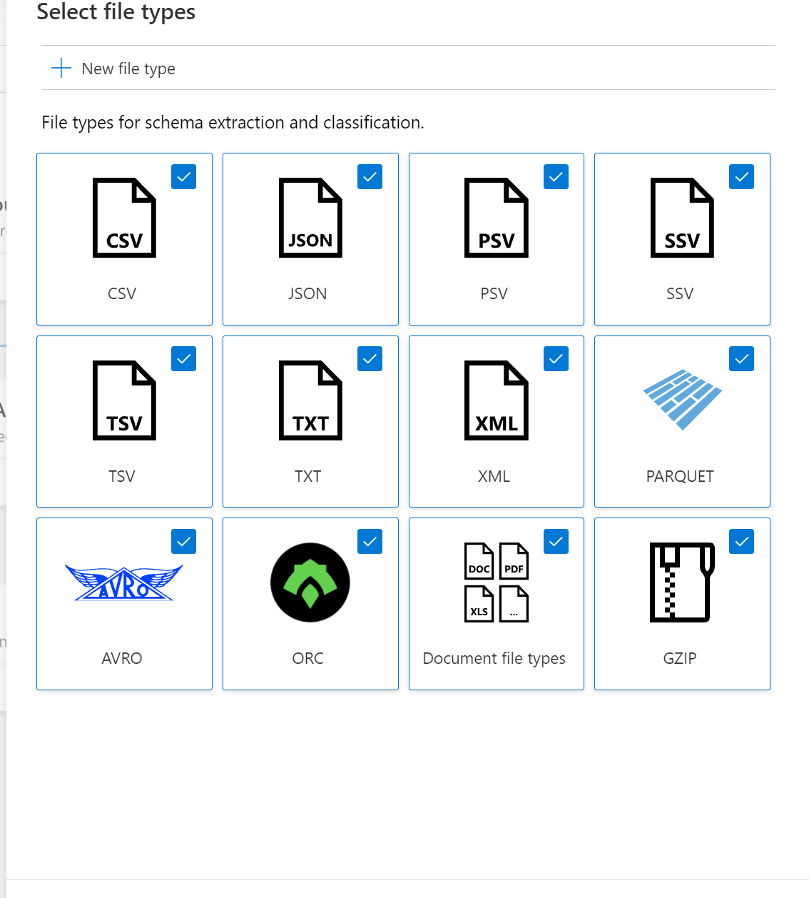 Scan rule set file types