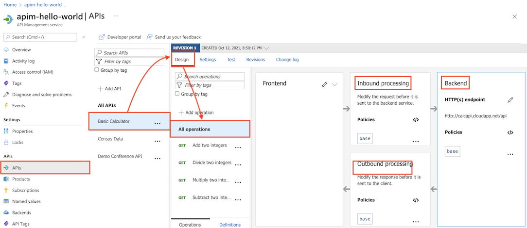 Configure policy at API scope