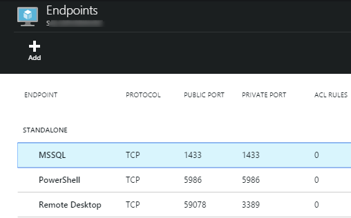 SQL Server Endpoint