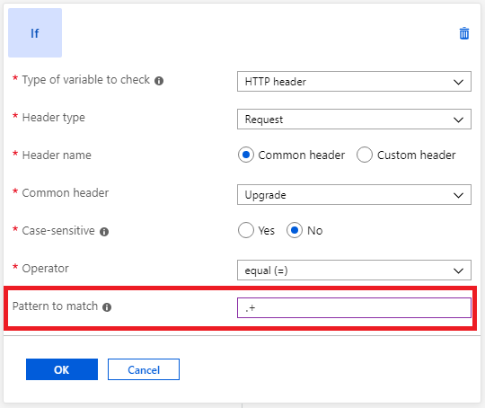 A screenshow showing the check presence of a header action.