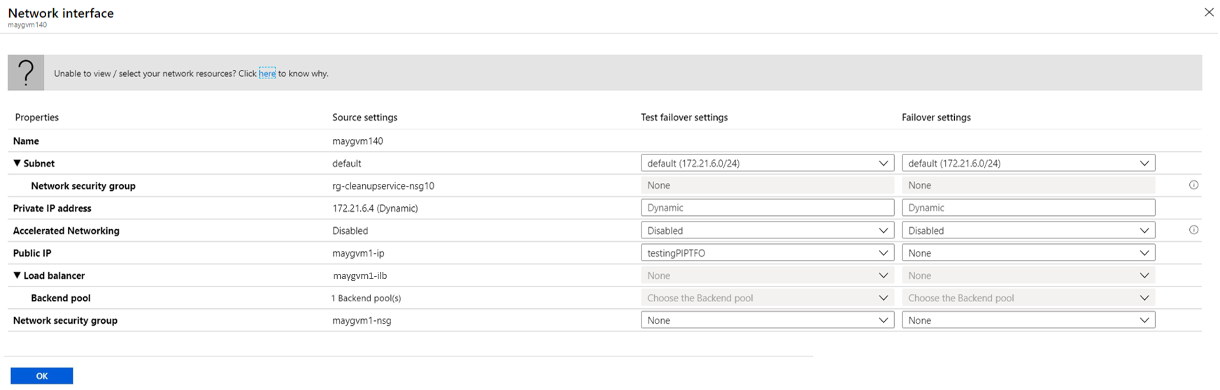 Edit the NIC configuration.