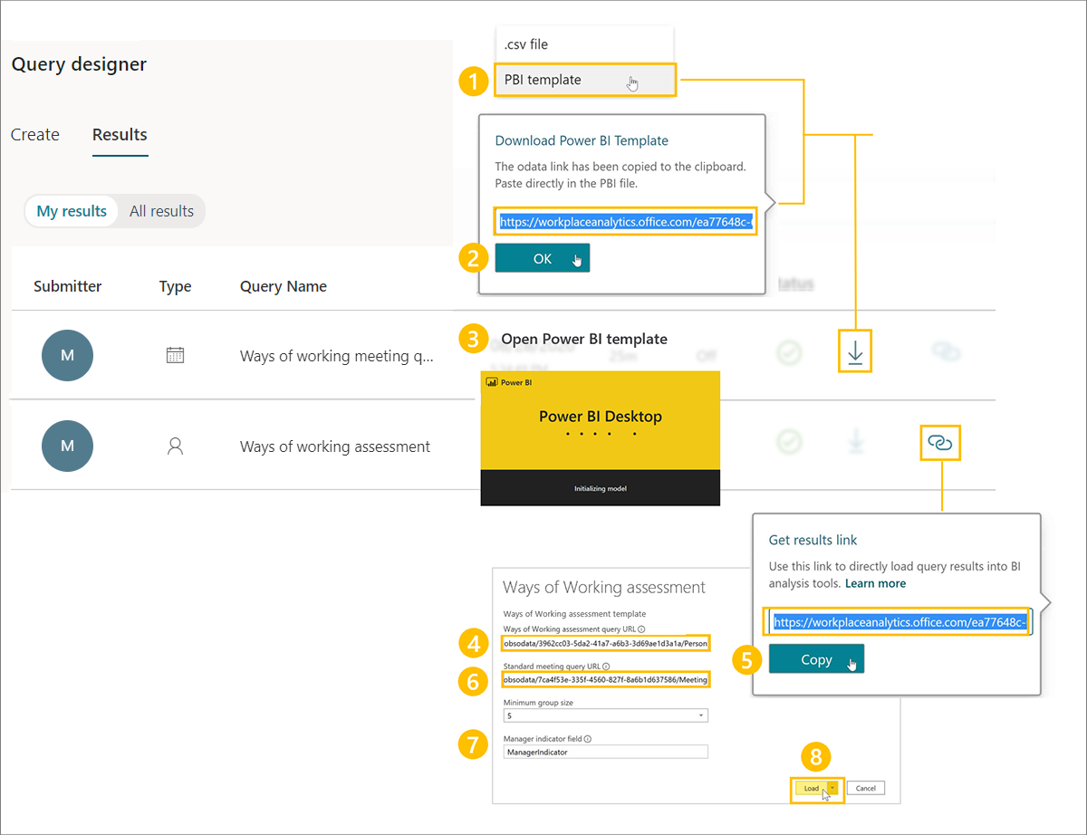 Download the template and load the query.