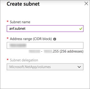 Create subnet