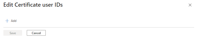 Screenshot of how to add a certificateUserIds.