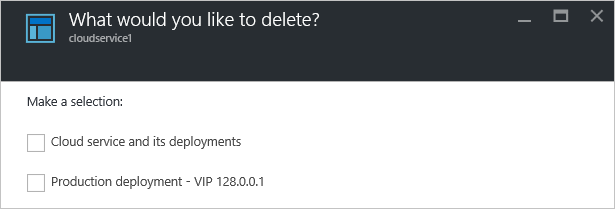 Cloud Services Delete