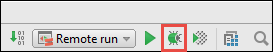 IntelliJ IDEA Select the Debug Run button.