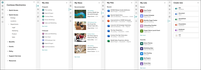 Screenshot of the SharePoint app bar tabs.