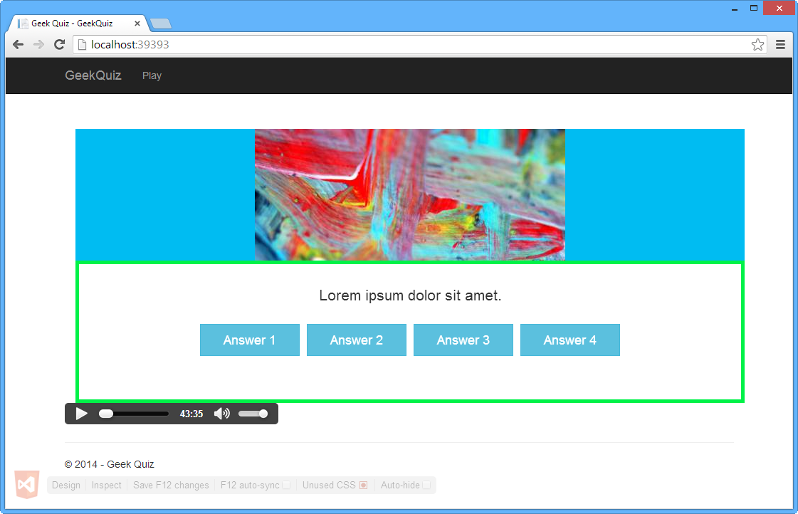 Audio player in Google Chrome