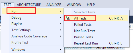 run tests