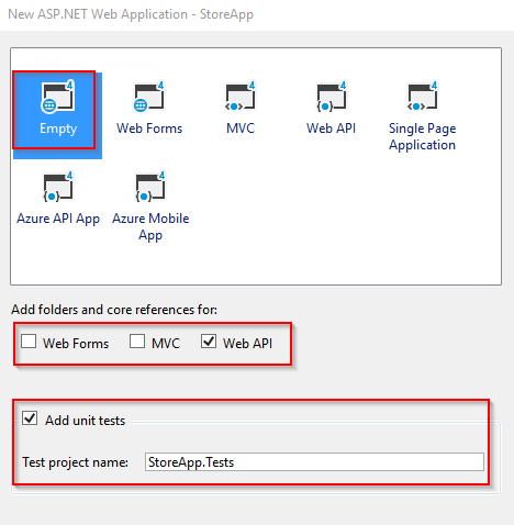 create unit test project