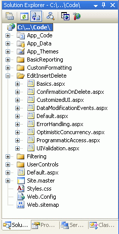 Add the ASP.NET Pages for the Data Modification-Related Tutorials